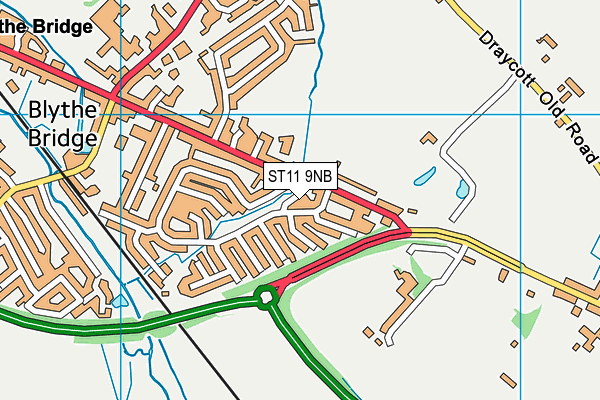 ST11 9NB map - OS VectorMap District (Ordnance Survey)