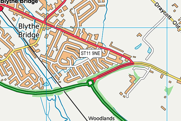 ST11 9NE map - OS VectorMap District (Ordnance Survey)