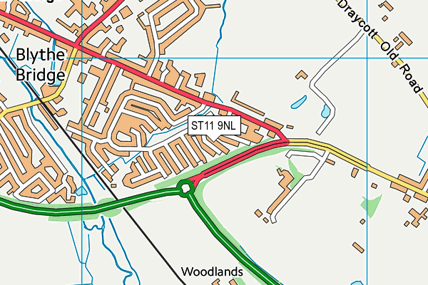 ST11 9NL map - OS VectorMap District (Ordnance Survey)