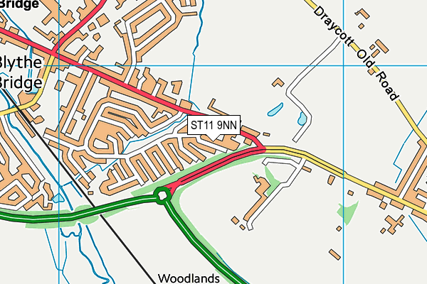 ST11 9NN map - OS VectorMap District (Ordnance Survey)