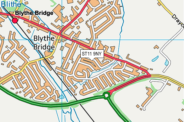 ST11 9NY map - OS VectorMap District (Ordnance Survey)