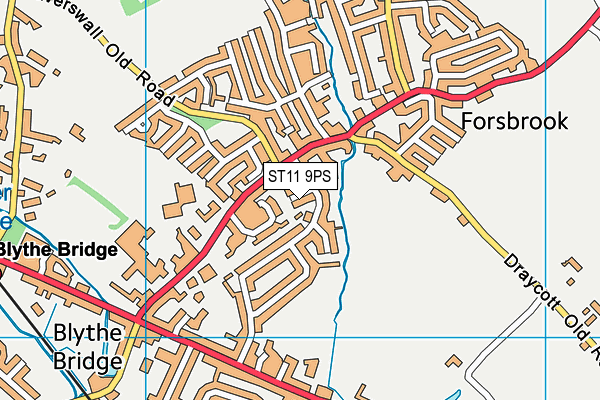 ST11 9PS map - OS VectorMap District (Ordnance Survey)