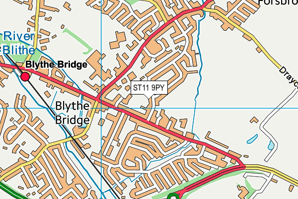 ST11 9PY map - OS VectorMap District (Ordnance Survey)