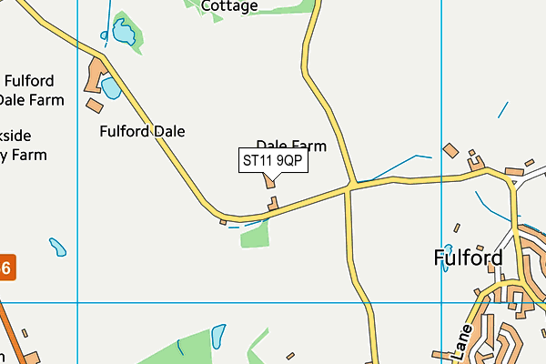 ST11 9QP map - OS VectorMap District (Ordnance Survey)