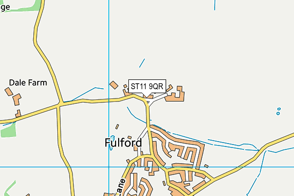 Fulford & Tean Football Club map (ST11 9QR) - OS VectorMap District (Ordnance Survey)