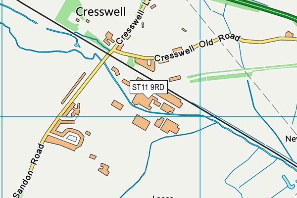 ST11 9RD map - OS VectorMap District (Ordnance Survey)