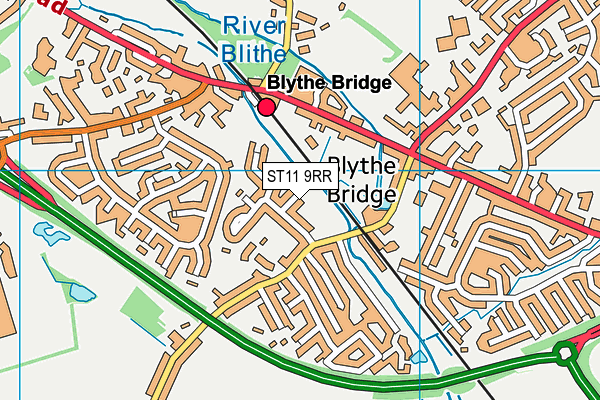 ST11 9RR map - OS VectorMap District (Ordnance Survey)