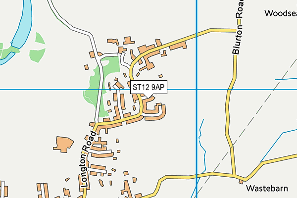 ST12 9AP map - OS VectorMap District (Ordnance Survey)