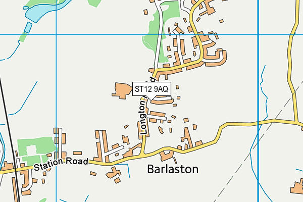ST12 9AQ map - OS VectorMap District (Ordnance Survey)