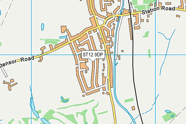 ST12 9DP map - OS VectorMap District (Ordnance Survey)