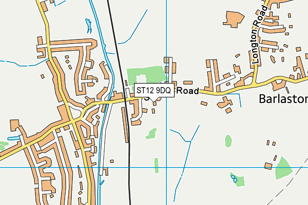 ST12 9DQ map - OS VectorMap District (Ordnance Survey)