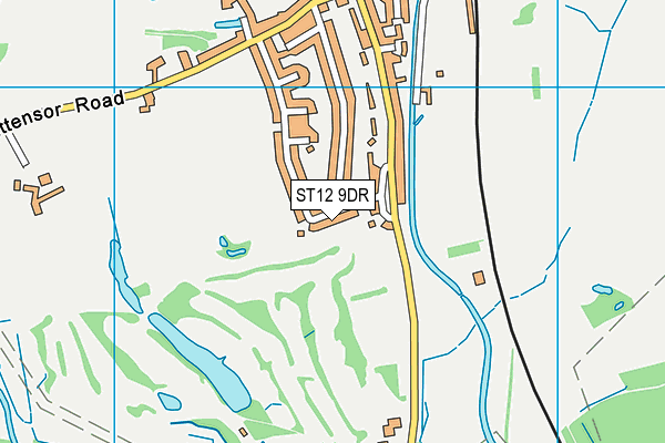 ST12 9DR map - OS VectorMap District (Ordnance Survey)