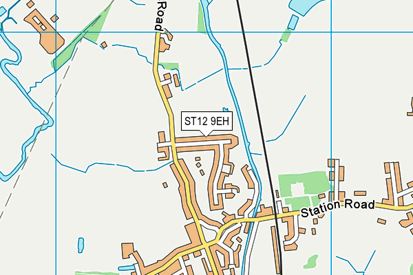 ST12 9EH map - OS VectorMap District (Ordnance Survey)