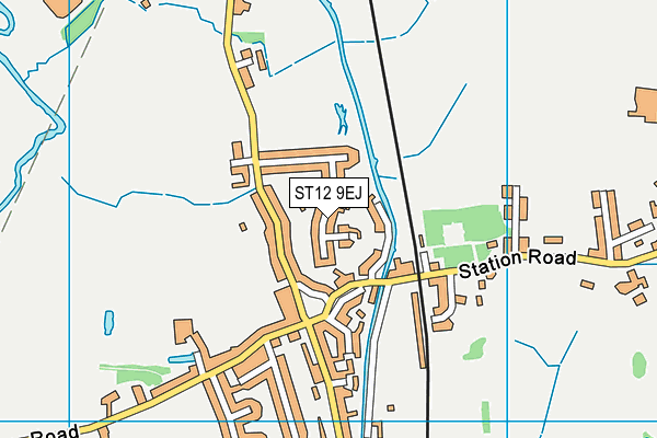 ST12 9EJ map - OS VectorMap District (Ordnance Survey)