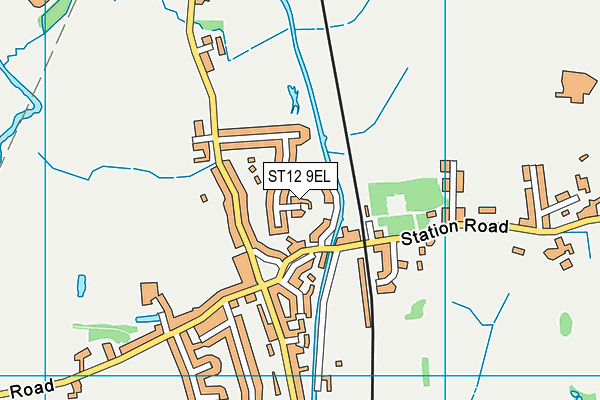 ST12 9EL map - OS VectorMap District (Ordnance Survey)