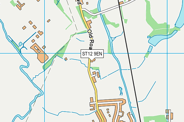 ST12 9EN map - OS VectorMap District (Ordnance Survey)