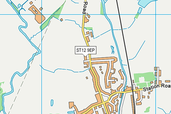 ST12 9EP map - OS VectorMap District (Ordnance Survey)
