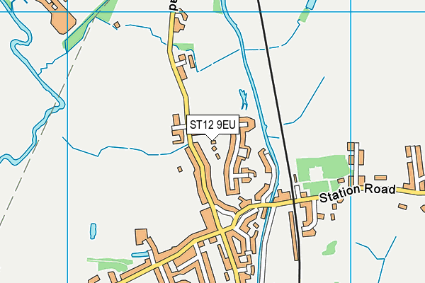 ST12 9EU map - OS VectorMap District (Ordnance Survey)