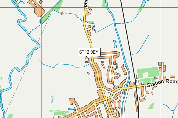 ST12 9EY map - OS VectorMap District (Ordnance Survey)