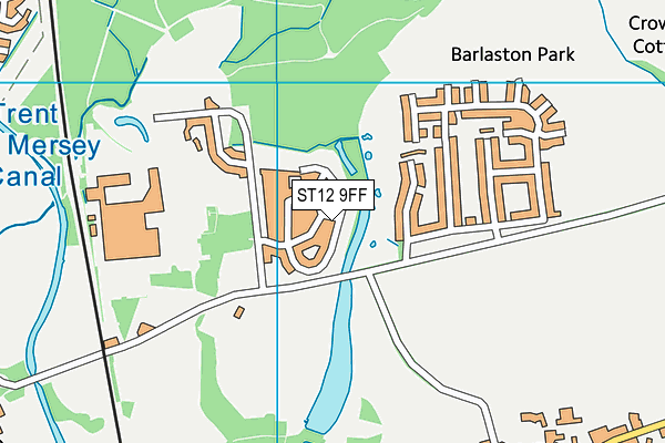 ST12 9FF map - OS VectorMap District (Ordnance Survey)