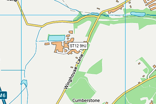 ST12 9HJ map - OS VectorMap District (Ordnance Survey)