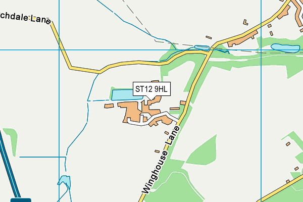 ST12 9HL map - OS VectorMap District (Ordnance Survey)