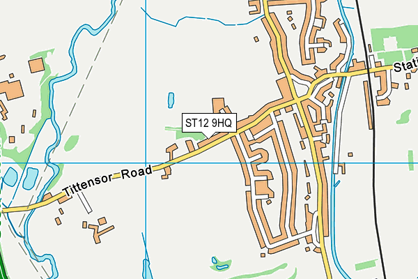 ST12 9HQ map - OS VectorMap District (Ordnance Survey)