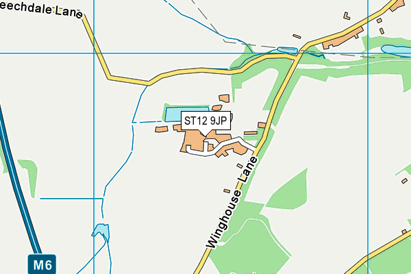 ST12 9JP map - OS VectorMap District (Ordnance Survey)