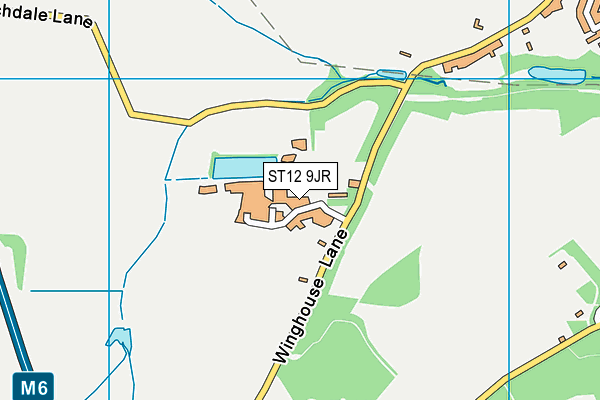 ST12 9JR map - OS VectorMap District (Ordnance Survey)