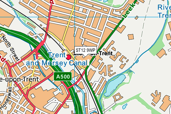 ST12 9WP map - OS VectorMap District (Ordnance Survey)