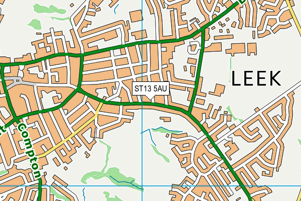 ST13 5AU map - OS VectorMap District (Ordnance Survey)