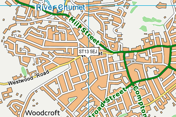 ST13 5EJ map - OS VectorMap District (Ordnance Survey)