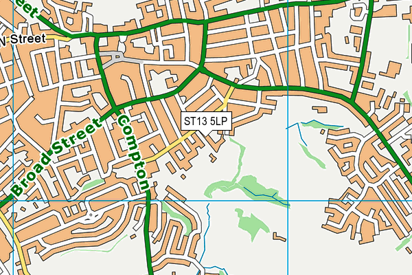 ST13 5LP map - OS VectorMap District (Ordnance Survey)