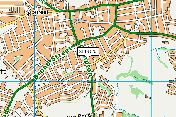 ST13 5NJ map - OS VectorMap District (Ordnance Survey)