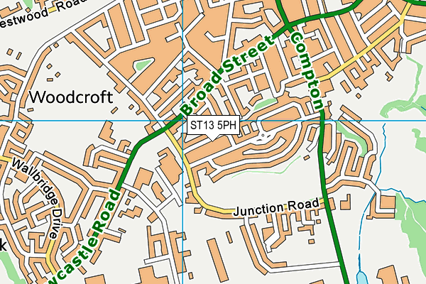 ST13 5PH map - OS VectorMap District (Ordnance Survey)