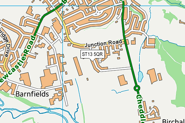 ST13 5QR map - OS VectorMap District (Ordnance Survey)