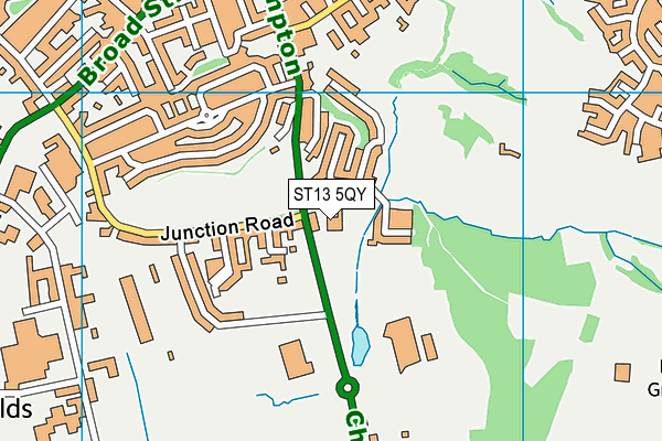 ST13 5QY map - OS VectorMap District (Ordnance Survey)