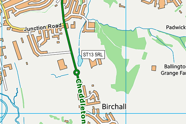 ST13 5RL map - OS VectorMap District (Ordnance Survey)