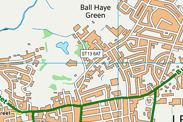 Brough Park Leisure Centre map (ST13 6AT) - OS VectorMap District (Ordnance Survey)