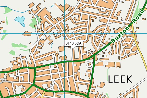 ST13 6DA map - OS VectorMap District (Ordnance Survey)
