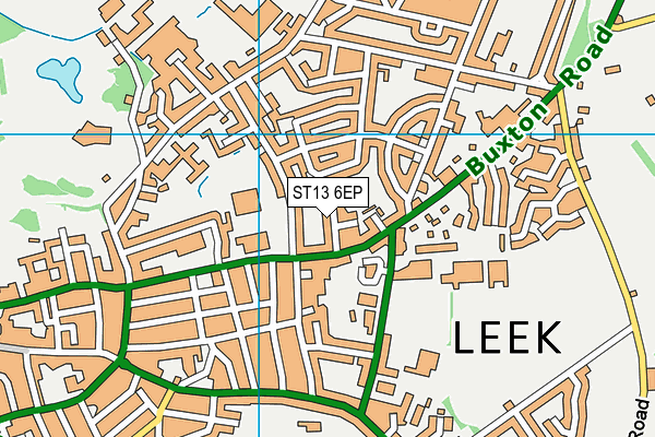 ST13 6EP map - OS VectorMap District (Ordnance Survey)