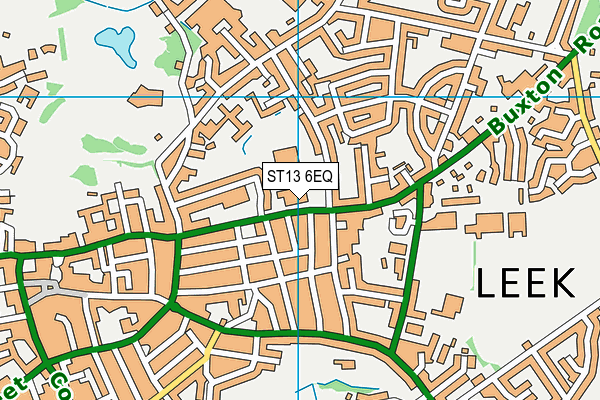 ST13 6EQ map - OS VectorMap District (Ordnance Survey)