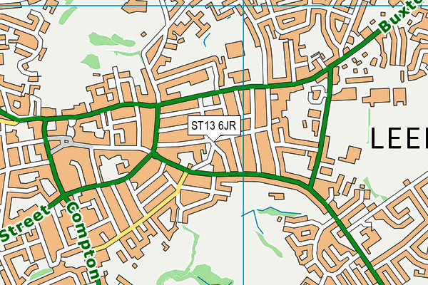 ST13 6JR map - OS VectorMap District (Ordnance Survey)
