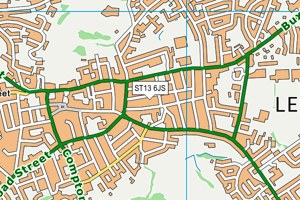 ST13 6JS map - OS VectorMap District (Ordnance Survey)