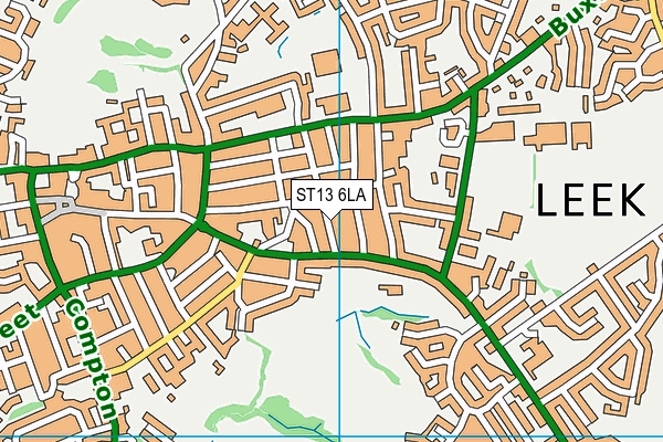 ST13 6LA map - OS VectorMap District (Ordnance Survey)