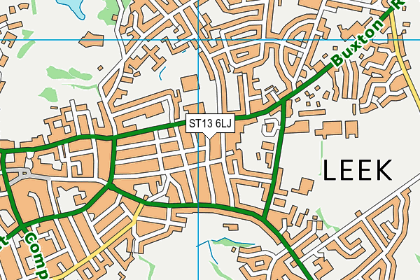 ST13 6LJ map - OS VectorMap District (Ordnance Survey)