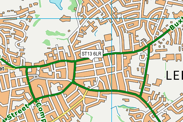 ST13 6LR map - OS VectorMap District (Ordnance Survey)