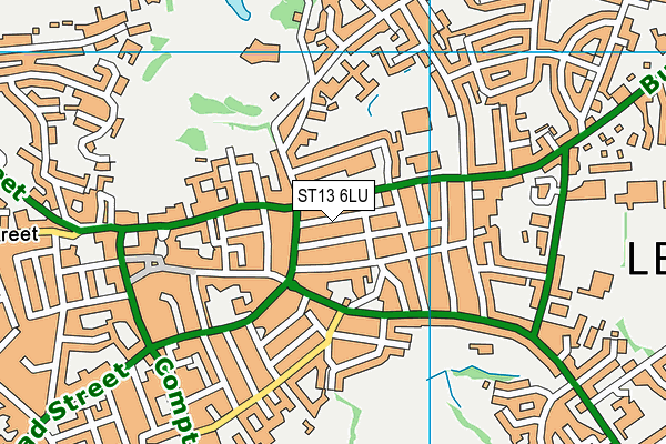 ST13 6LU map - OS VectorMap District (Ordnance Survey)