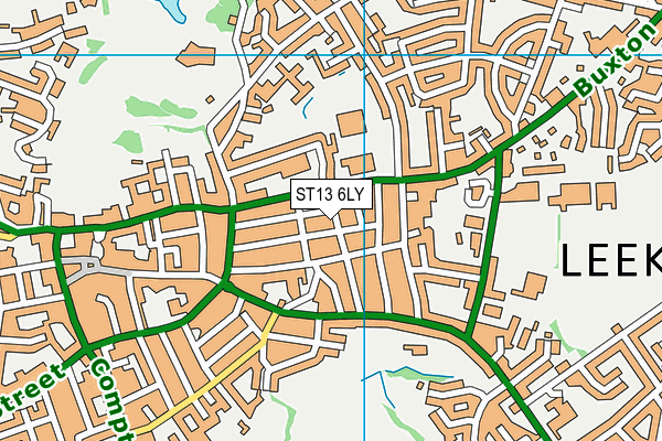 ST13 6LY map - OS VectorMap District (Ordnance Survey)