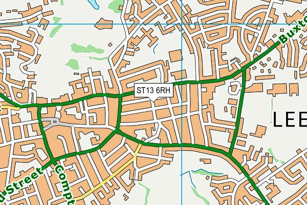 ST13 6RH map - OS VectorMap District (Ordnance Survey)